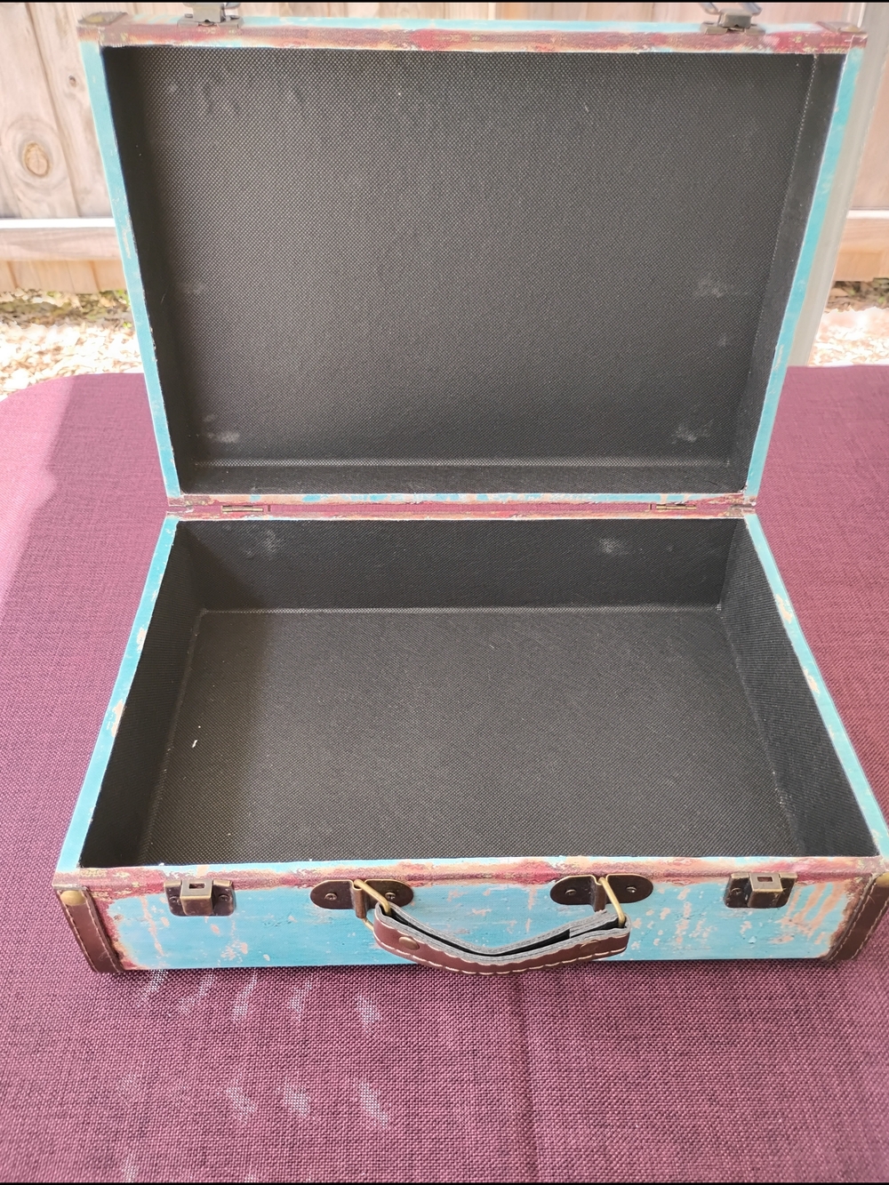Vintage Look Suitcase with Travel Stickers Rustic Decor - Picture 11 of 13